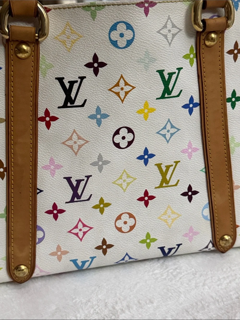 Louis Vuitton Aurelia Murakami Collection Multicolor Monogram Shoulder Authentic
